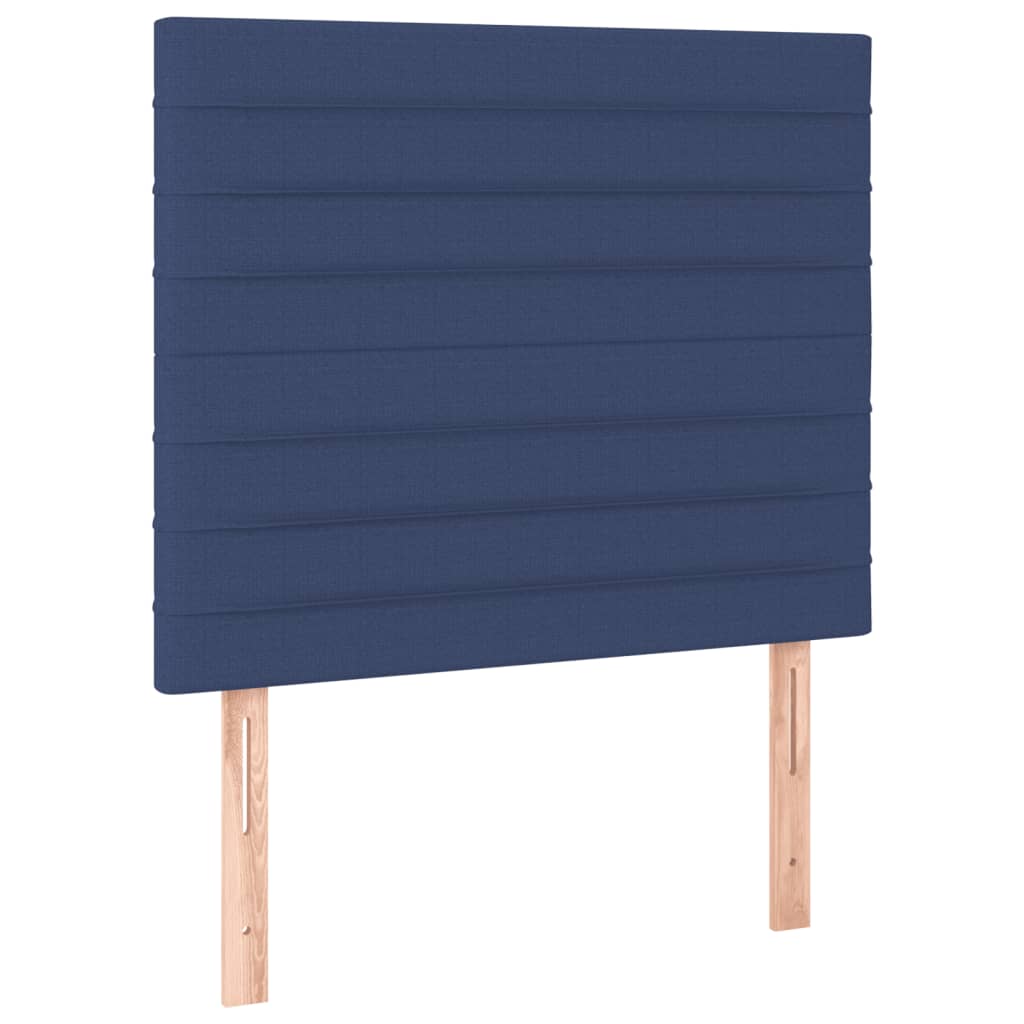 Κρεβάτι Boxspring με Στρώμα Μπλε 100 x 200 εκ. Υφασμάτινο