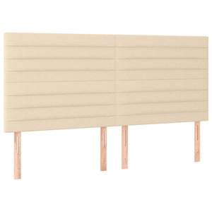 Κρεβάτι Boxspring με Στρώμα Κρεμ 160x200 εκ. Υφασμάτινο