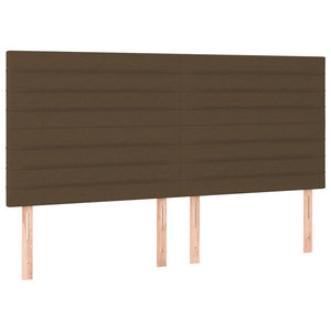 Κρεβάτι Boxspring με Στρώμα Σκούρο Καφέ 180x200 εκ Υφασμάτινο