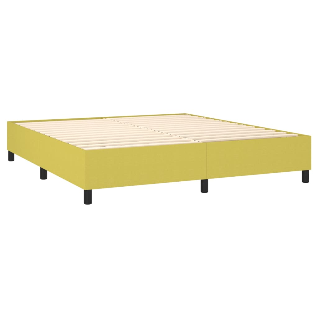 Κρεβάτι Boxspring με Στρώμα Πράσινο 180x200 εκ.Υφασμάτινο