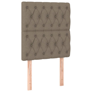 Κρεβάτι Boxspring με Στρώμα Taupe 80x200 εκ. Υφασμάτινο