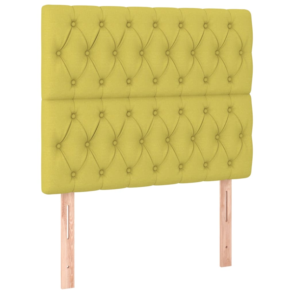 Κρεβάτι Boxspring με Στρώμα Πράσινο 90x190 εκ.Υφασμάτινο