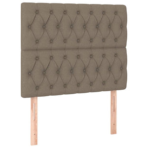 Κρεβάτι Boxspring με Στρώμα Taupe 90x200 εκ. Υφασμάτινο