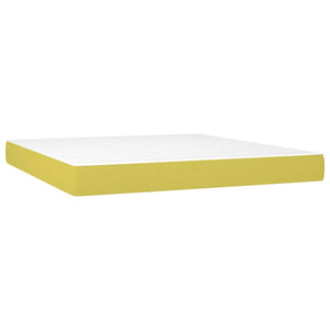 Κρεβάτι Boxspring με Στρώμα Πράσινο 160x200 εκ.Υφασμάτινο