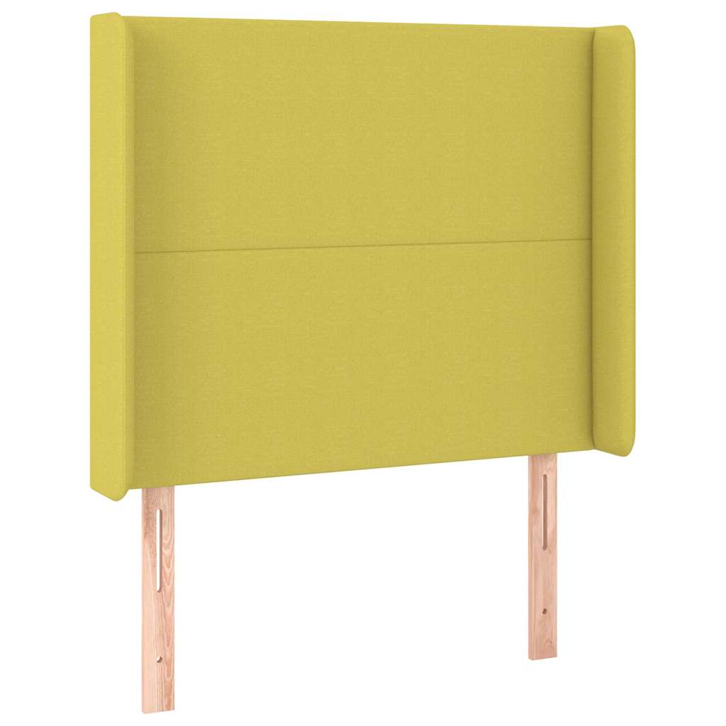 Κρεβάτι Boxspring με Στρώμα Πράσινο 100 x 200 εκ. Υφασμάτινο
