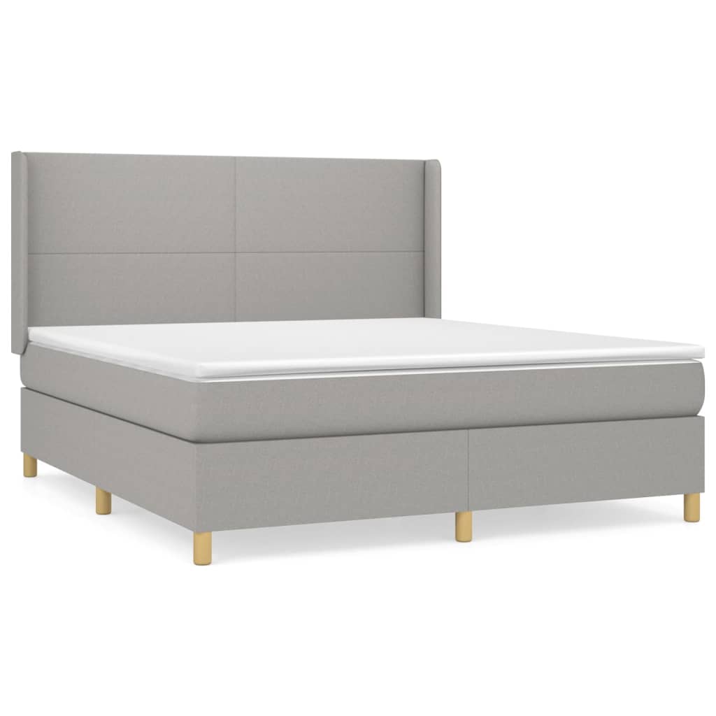 Κρεβάτι Boxspring με Στρώμα Αν. Πράσινο 160x200εκ Υφασμάτινο