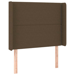 Κρεβάτι Boxspring με Στρώμα Σκούρο Καφέ 80x200 εκ. Υφασμάτινο