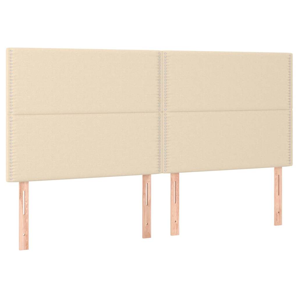 Κρεβάτι Boxspring με Στρώμα Κρεμ 160x200 εκ. Υφασμάτινο