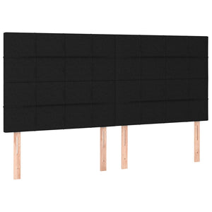 Κρεβάτι Boxspring με Στρώμα Μαύρο 180x200 εκ. Υφασμάτινο