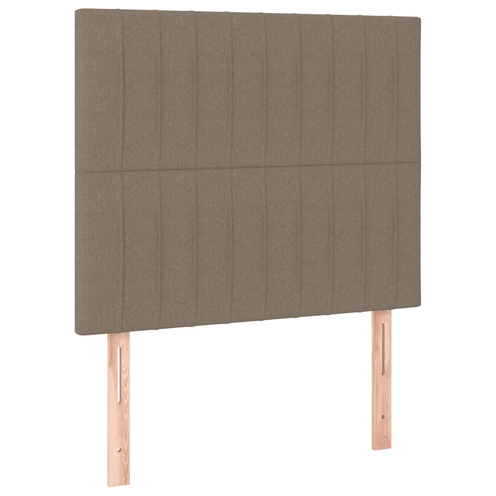 Κρεβάτι Boxspring με Στρώμα Taupe 80x200 εκ. Υφασμάτινο