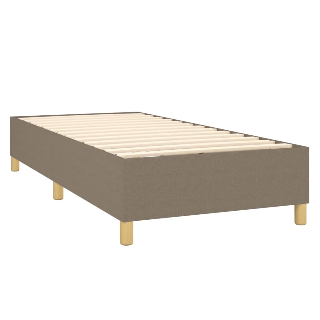 Κρεβάτι Boxspring με Στρώμα Taupe 100 x 200 εκ. Υφασμάτινο - Pakobazaar