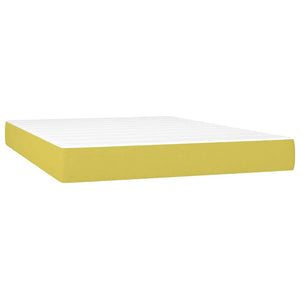Κρεβάτι Boxspring με Στρώμα Πράσινο 140x200 εκ.Υφασμάτινο