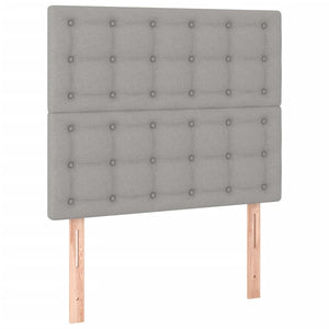 Κρεβάτι Boxspring με Στρώμα Ανοιχτό Γκρι 80x200 εκ. Υφασμάτινο