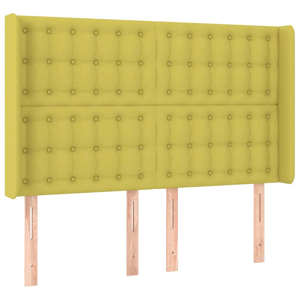 Κρεβάτι Boxspring με Στρώμα Πράσινο 140x190 εκ. Υφασμάτινο