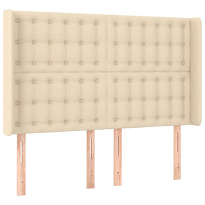 Κρεβάτι Boxspring με Στρώμα Κρεμ 140x200 εκ. Υφασμάτινο - Pakobazaar