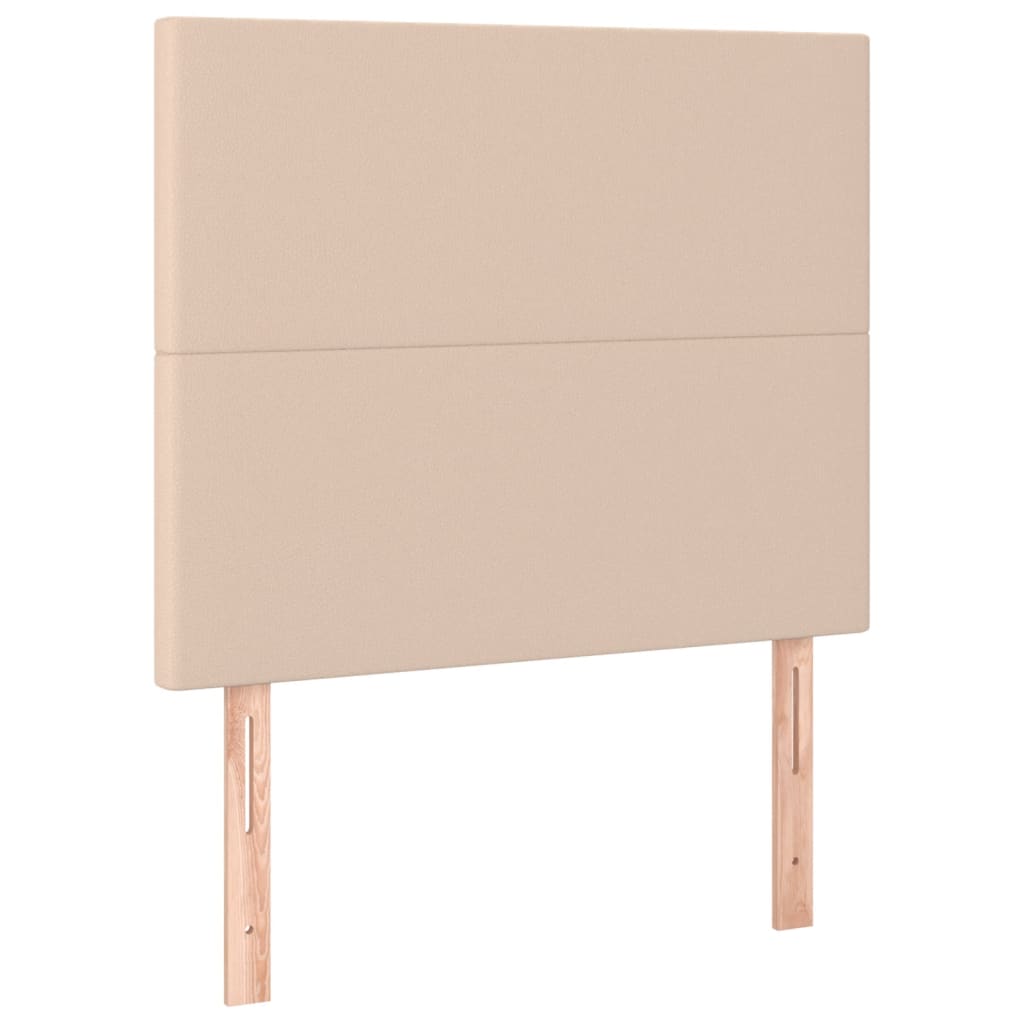 Κρεβάτι Boxspring με Στρώμα Καπουτσίνο 100x200εκ.από Συνθ.Δέρμα