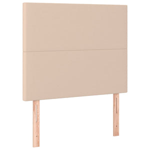 Κρεβάτι Boxspring με Στρώμα Καπουτσίνο 100x200εκ.από Συνθ.Δέρμα - Pakobazaar
