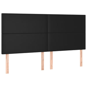 Κρεβάτι Boxspring με Στρώμα Μαύρο 160x200εκ.από Συνθετικό Δέρμα