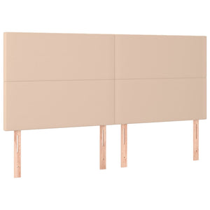 Κρεβάτι Boxspring με Στρώμα Καπουτσίνο 180x200 εκ. Συνθ. Δέρμα