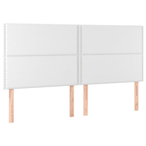 Κρεβάτι Boxspring με Στρώμα Λευκό 160x200εκ.από Συνθετικό Δέρμα