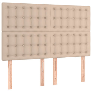 Κρεβάτι Boxspring με Στρώμα Καπουτσίνο 140x190εκ.από Συνθ.Δέρμα