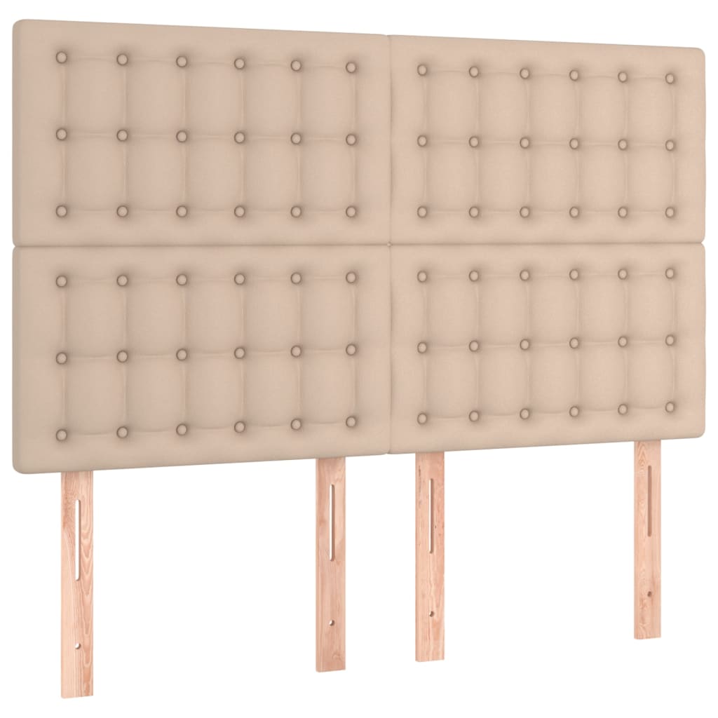 Κρεβάτι Boxspring με Στρώμα Καπουτσίνο 140x200εκ.από Συνθ.Δέρμα - Pakobazaar