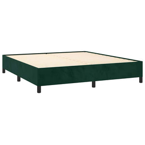Κρεβάτι Boxspring με Στρώμα Σκούρο Πράσινο 180x200εκ. Βελούδινο - Pakobazaar