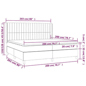 Κρεβάτι Boxspring με Στρώμα Σκούρο Πράσινο 200x200εκ. Βελούδινο - Pakobazaar