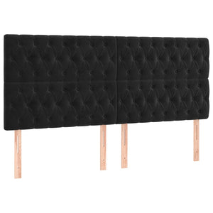 Κρεβάτι Boxspring με Στρώμα Μαύρο 180x200 εκ. Βελούδινο - Pakobazaar