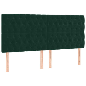 Κρεβάτι Boxspring με Στρώμα Σκούρο Πράσινο 180x200εκ. Βελούδινο - Pakobazaar