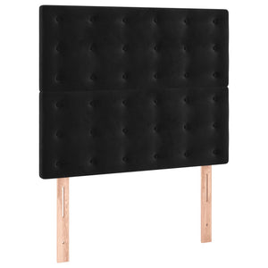 Κρεβάτι Boxspring με Στρώμα Μαύρο 100x200 εκ. Βελούδινο - Pakobazaar