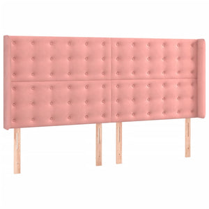 Κρεβάτι Boxspring με Στρώμα Ροζ 180x200 εκ. Βελούδινο