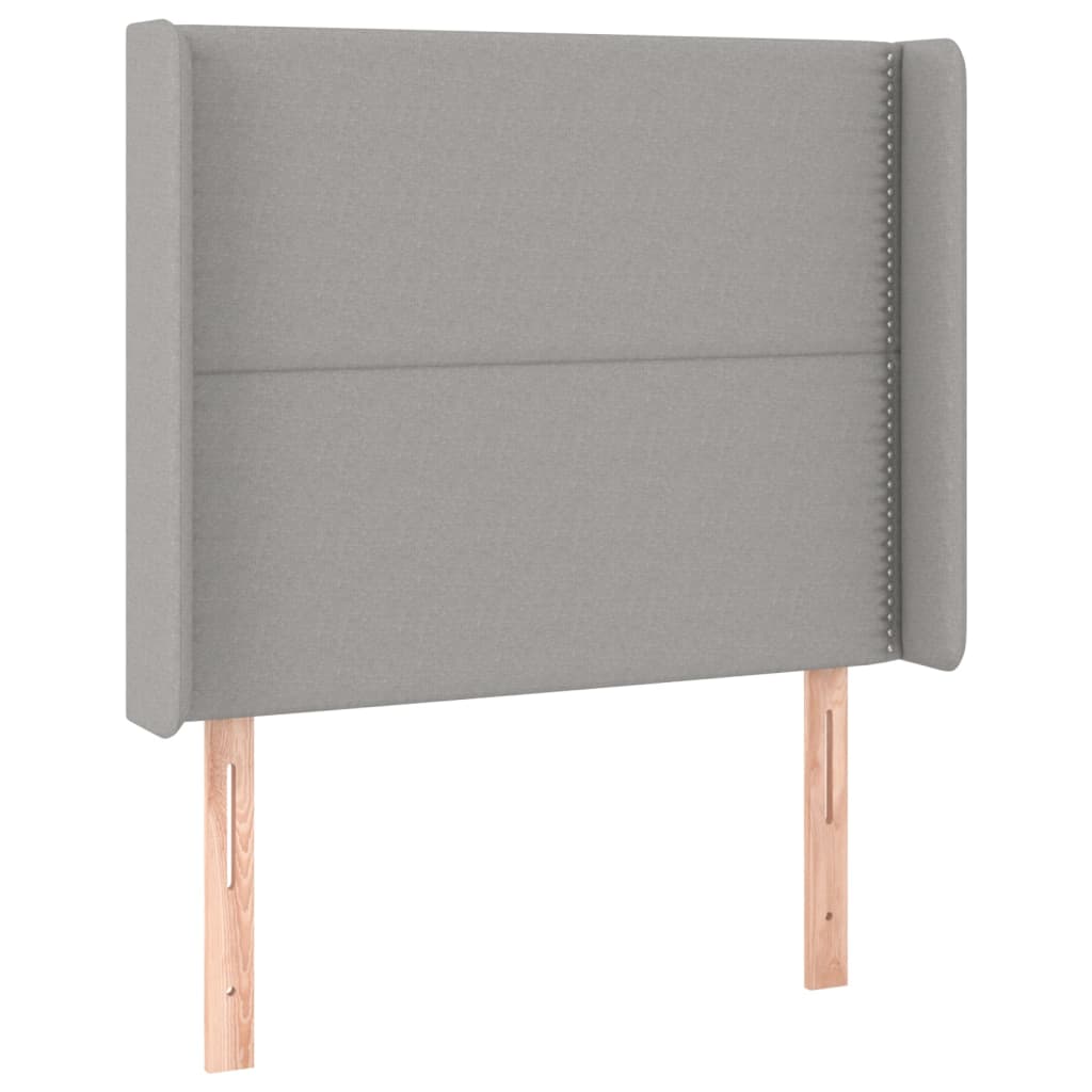 Κρεβάτι Boxspring με Στρώμα & LED Αν.Γκρι 80x200 εκ. Υφασμάτινο - Pakobazaar