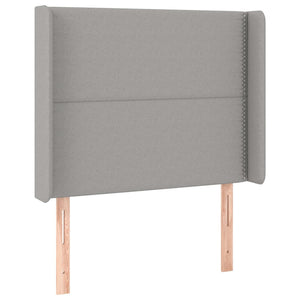 Κρεβάτι Boxspring με Στρώμα & LED Αν.Γκρι 100x200εκ. Υφασμάτινο