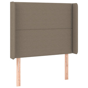 Κρεβάτι Boxspring με Στρώμα & LED Taupe 100x200 εκ. Υφασμάτινο