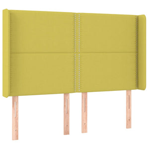 Κρεβάτι Boxspring με Στρώμα & LED Πράσινο 140x190 εκ Υφασμάτινο - Pakobazaar