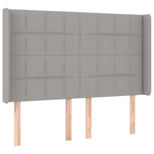 Κρεβάτι Boxspring με Στρώμα & LED Αν.Γκρι 140x190εκ. Υφασμάτινο