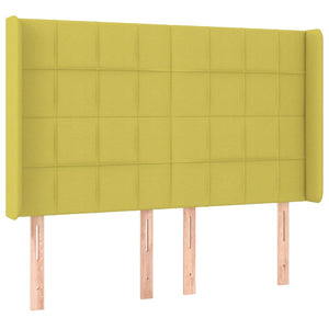 Κρεβάτι Boxspring με Στρώμα & LED Πράσινο 140x190 εκ Υφασμάτινο