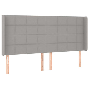 Κρεβάτι Boxspring με Στρώμα & LED Αν.Γκρι 160x200εκ. Υφασμάτινο