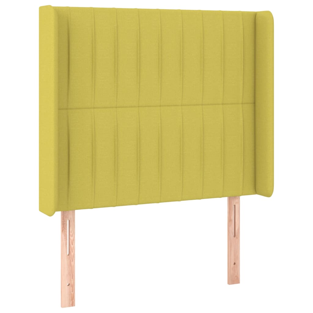 Κρεβάτι Boxspring με Στρώμα & LED Πράσινο 80x200 εκ. Υφασμάτινο