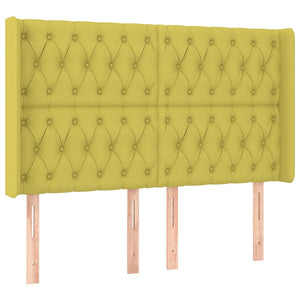 Κρεβάτι Boxspring με Στρώμα & LED Πράσινο 140x190 εκ Υφασμάτινο - Pakobazaar