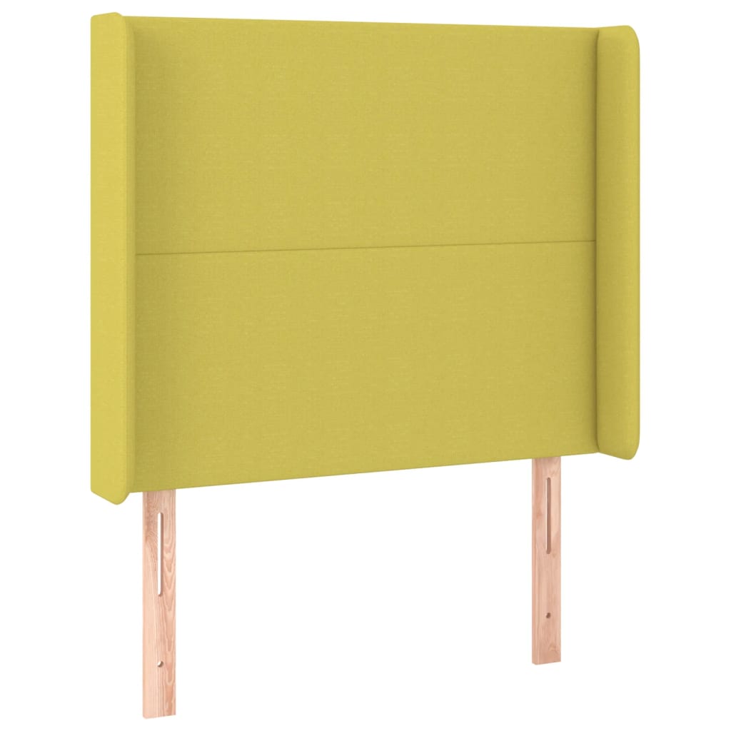 Κρεβάτι Boxspring με Στρώμα & LED Πράσινο 80x200 εκ. Υφασμάτινο