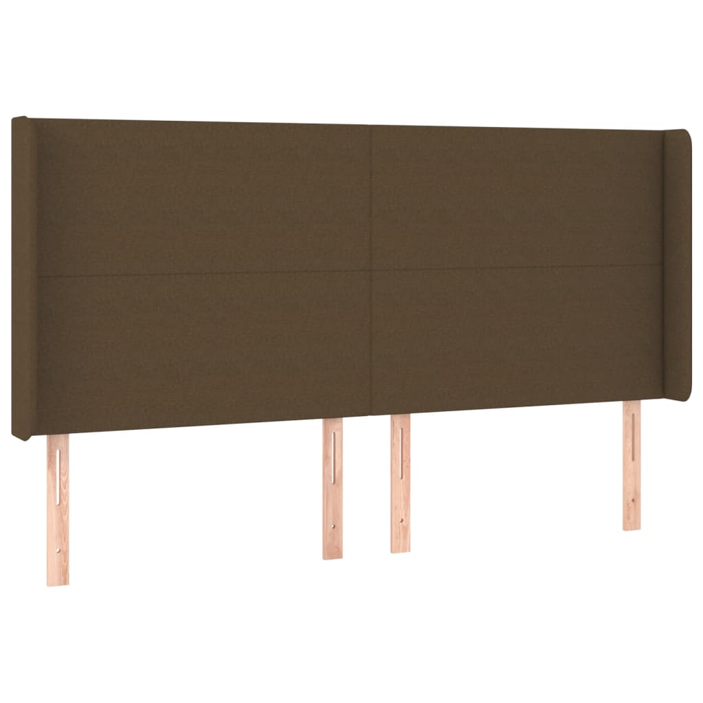 Κρεβάτι Boxspring με Στρώμα & LED Σκ.Καφέ 180x200εκ. Υφασμάτινο - Pakobazaar