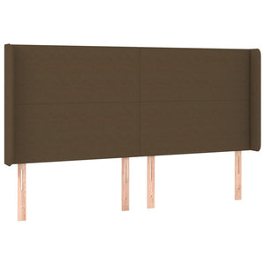 Κρεβάτι Boxspring με Στρώμα & LED Σκ.Καφέ 180x200εκ. Υφασμάτινο - Pakobazaar