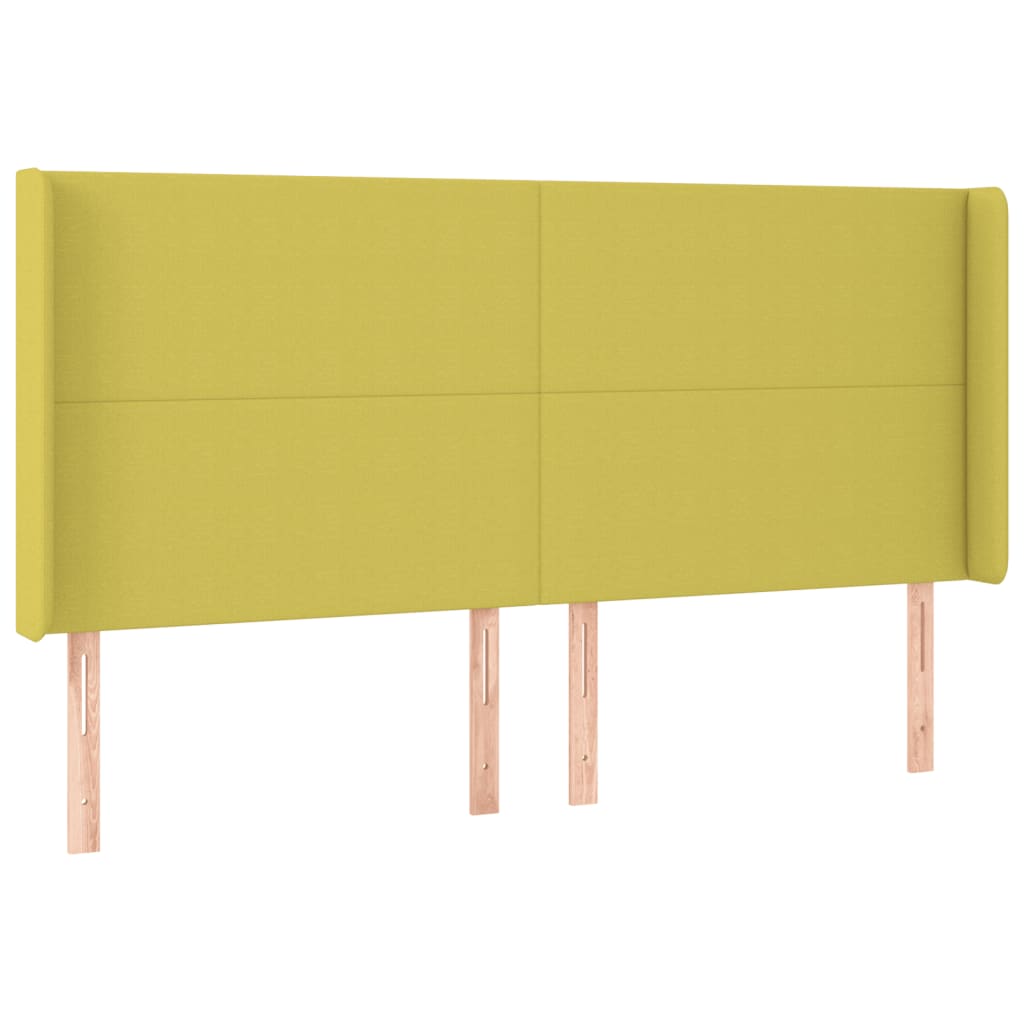 Κρεβάτι Boxspring με Στρώμα & LED Πράσινο 180x200 εκ Υφασμάτινο