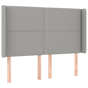 Κρεβάτι Boxspring με Στρώμα & LED Αν.Γκρι 140x190εκ. Υφασμάτινο