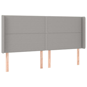 Κρεβάτι Boxspring με Στρώμα & LED Αν.Γκρι 180x200εκ. Υφασμάτινο