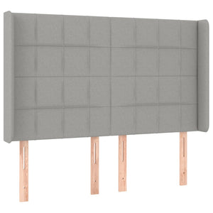 Κρεβάτι Boxspring με Στρώμα & LED Αν.Γκρι 140x190εκ. Υφασμάτινο