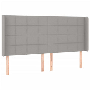 Κρεβάτι Boxspring με Στρώμα & LED Αν.Γκρι 160x200εκ. Υφασμάτινο
