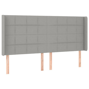Κρεβάτι Boxspring με Στρώμα & LED Αν.Γκρι 180x200εκ. Υφασμάτινο